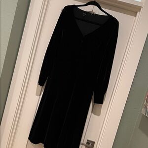 Talbots Classic Black velvet dress, size 8